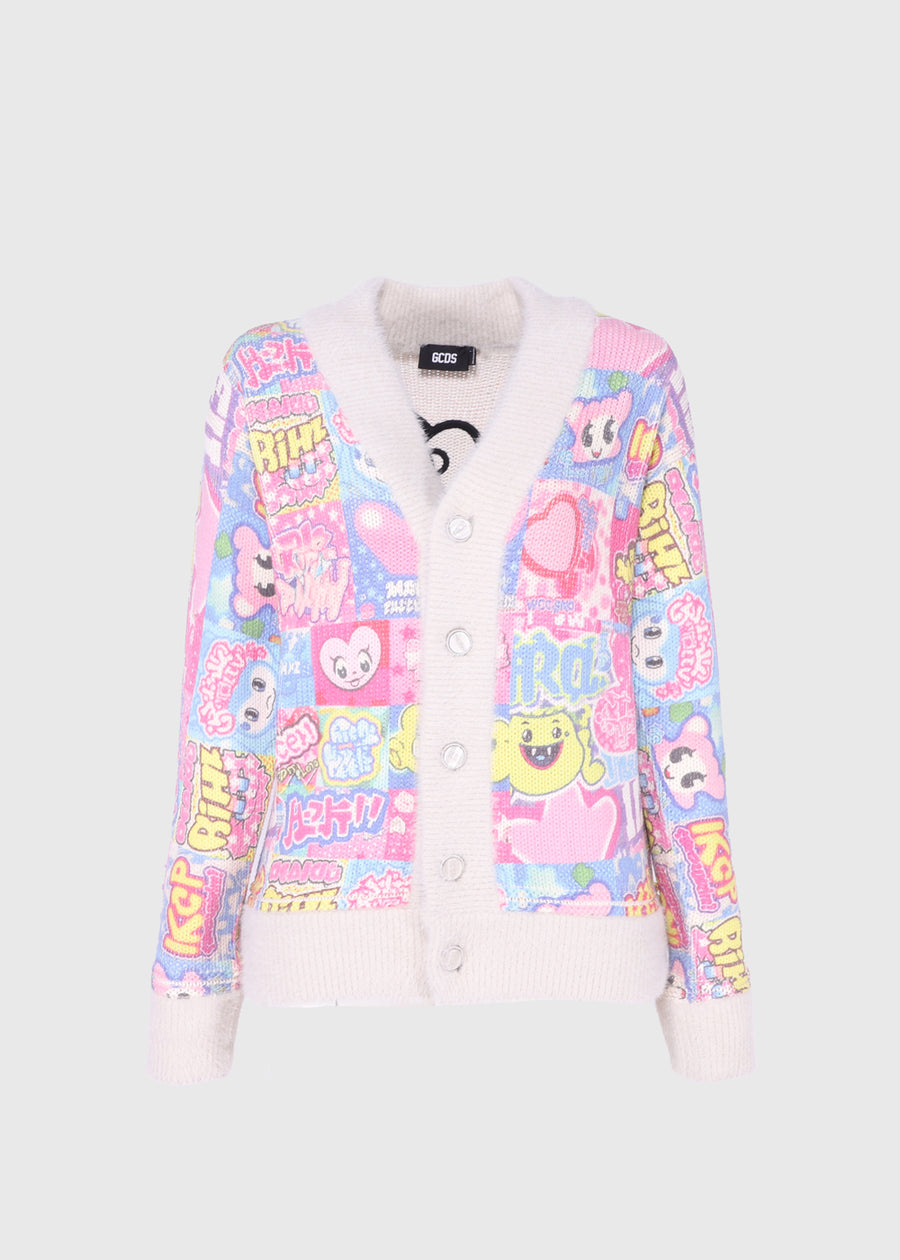 GCDS Suéter con botones GCD-M1803KH1