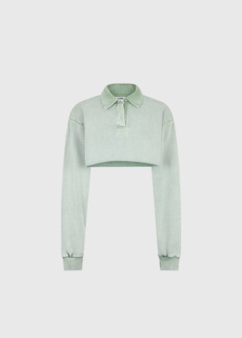 GCDS T-Shirt crop con cuello camisero GCD-W2500JH6