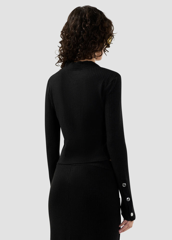 GCDS Blusa asimétrica punto acanalado GCD-W2806KJ5