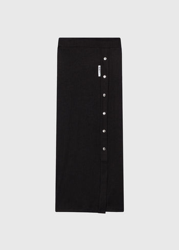 GCDS Falda midi punto acanalado GCD-W3200KJ5