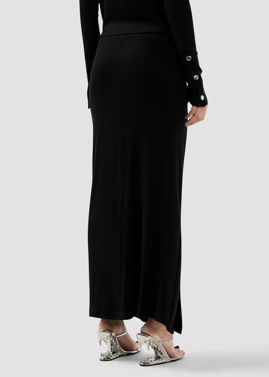 GCDS Falda midi punto acanalado GCD-W3200KJ5