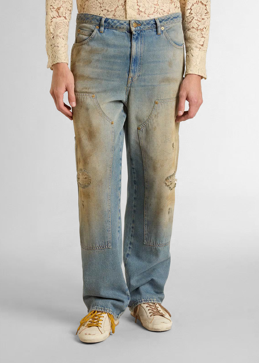 Golden Goose Pantalón Desgastado GLG-GMP01942