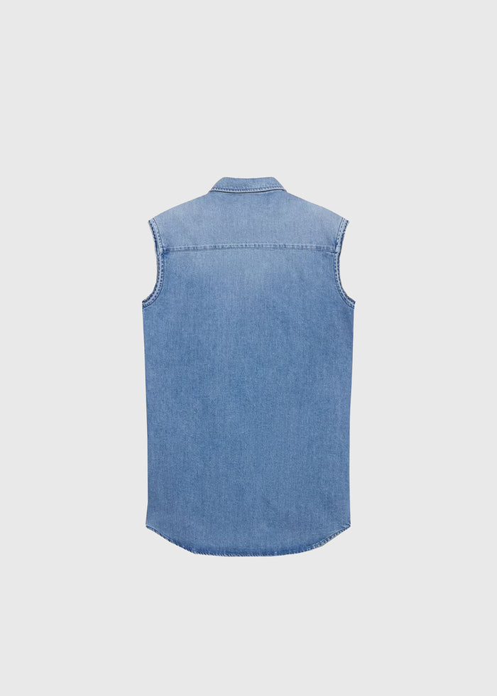 Golden Goose Camisa denim sin mangas GLG-P02216