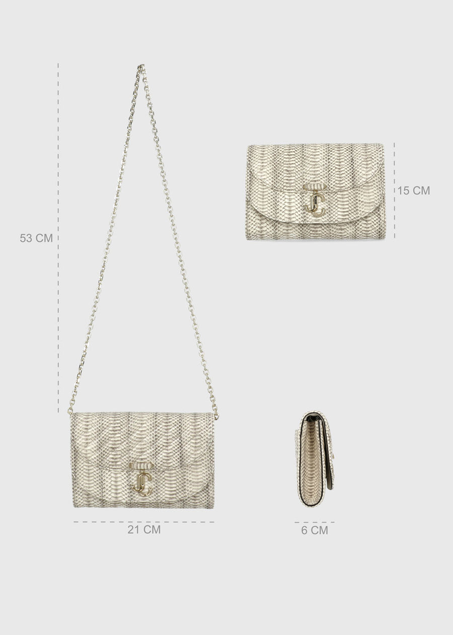 Jimmy Choo Bolso Avenue Curve snake-effect leather JCH-AVNCURCL