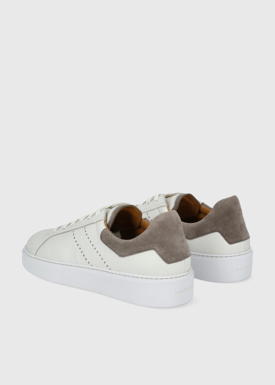 Sneakers Magnanni en Blanco con Franja Café MGN-25092