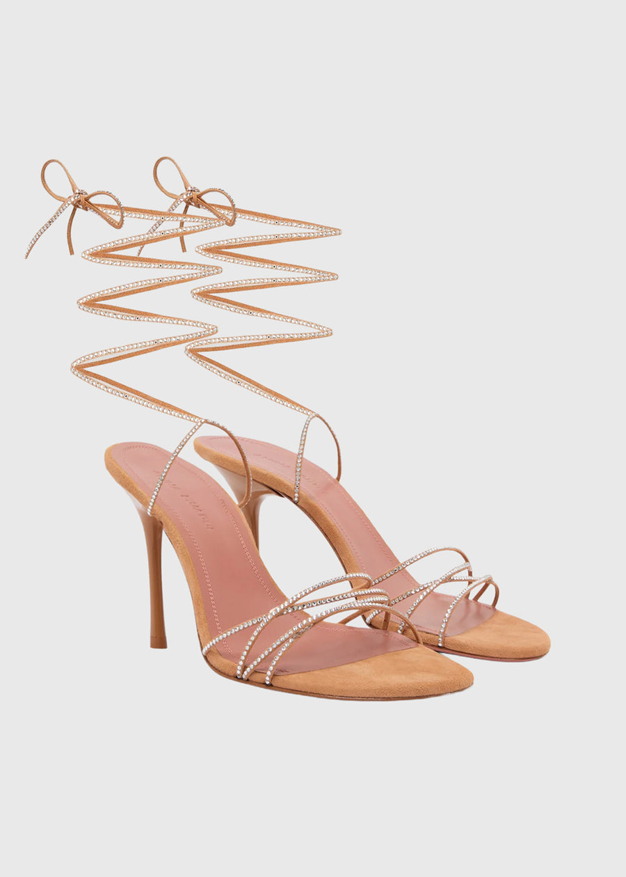 AMINA MUADDI Sandalias Lori Crystal lace up 95 MMD-LOCRLA95