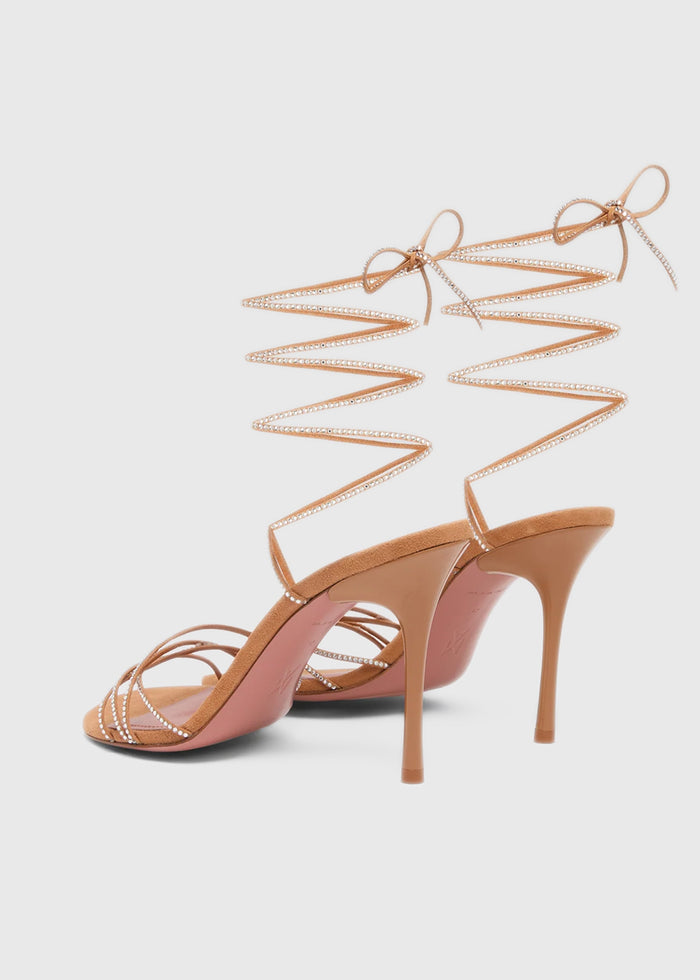 AMINA MUADDI Sandalias Lori Crystal lace up 95 MMD-LOCRLA95