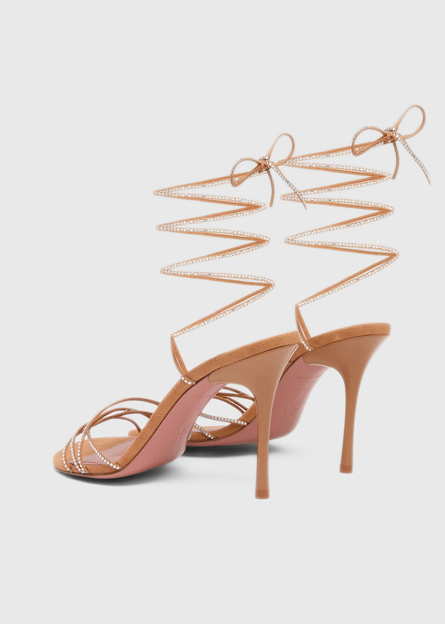 AMINA MUADDI Sandalias Lori Crystal lace up 95 MMD-LOCRLA95