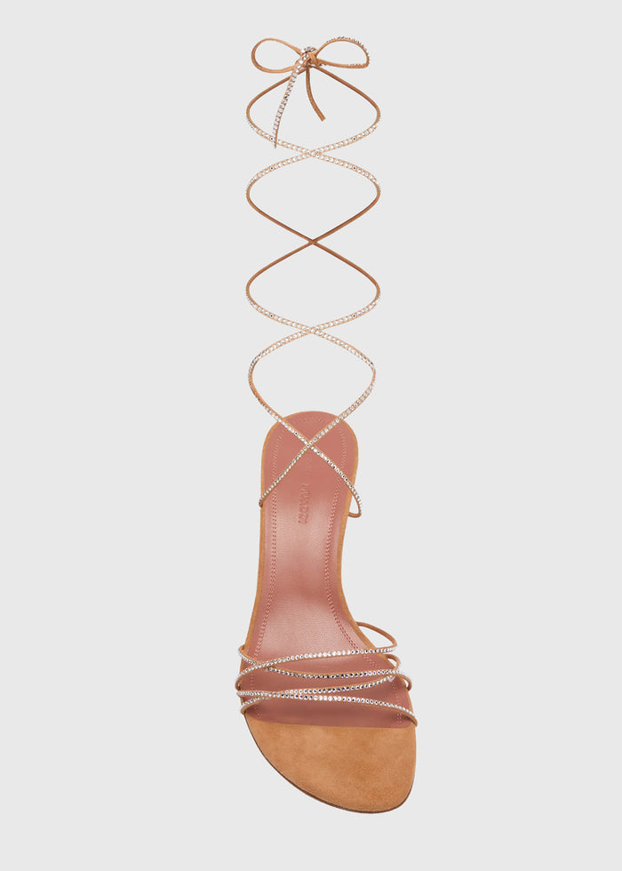 AMINA MUADDI Sandalias Lori Crystal lace up 95 MMD-LOCRLA95