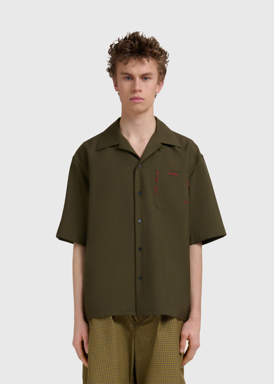 Marni camisa con estampado de líneas sinuosas MRI-CUMU0054