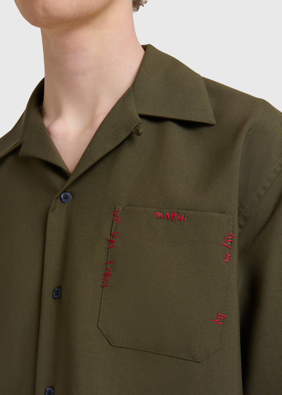 Marni camisa con estampado de líneas sinuosas MRI-CUMU0054