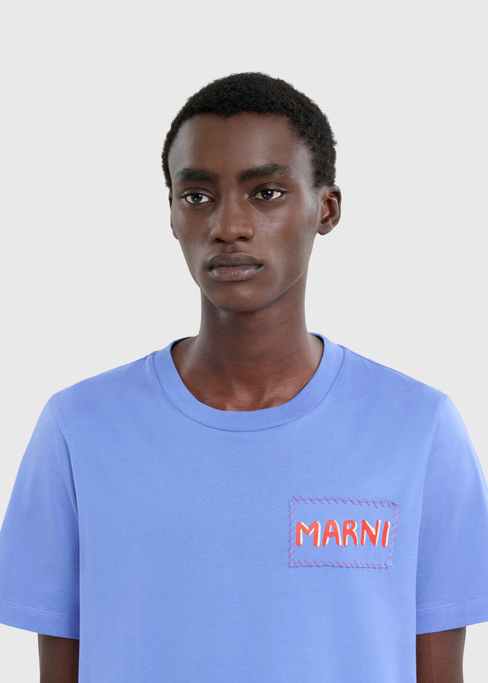 Marni T-Shirt con estampado de logo distorsionado MRI-HUMU0198