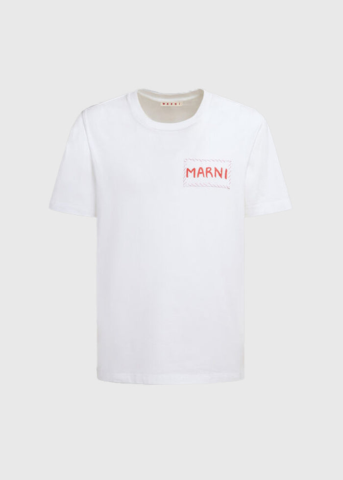 Marni T-Shirt con estampado de logo distorsionado MRI-HUMU0198