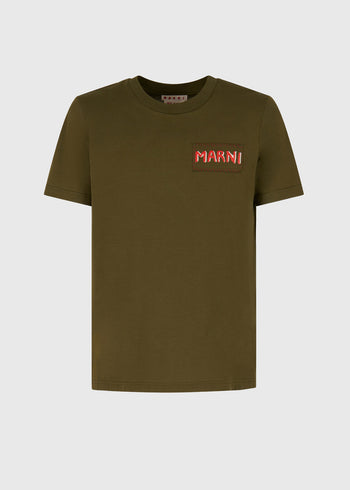 Marni T-Shirt con estampado de logo distorsionado MRI-HUMU0198