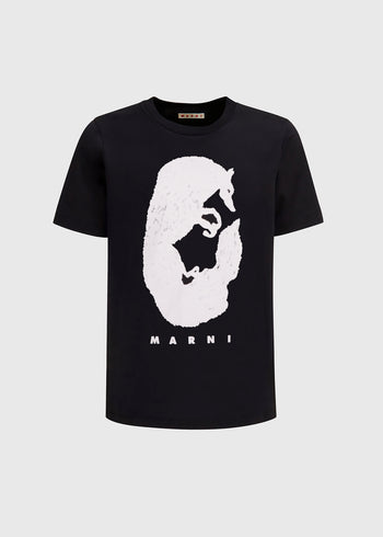 Marni T-Shirt con estampado de logo distorsionado MRI-HUMU0198