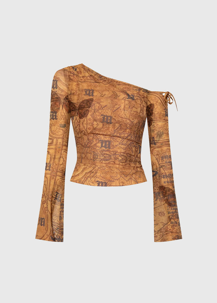 MISBHV Top asimétrico estampado MSB-250W119