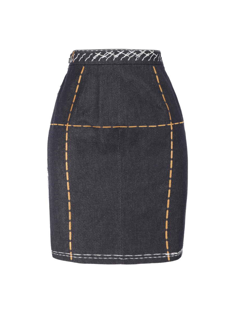 Moschino Falda con costura en contraste  MSC-A0109