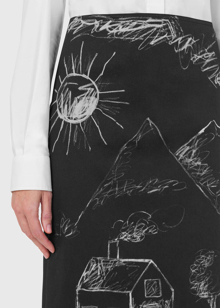 Moschino Falda Midi Satín MSC-J0131