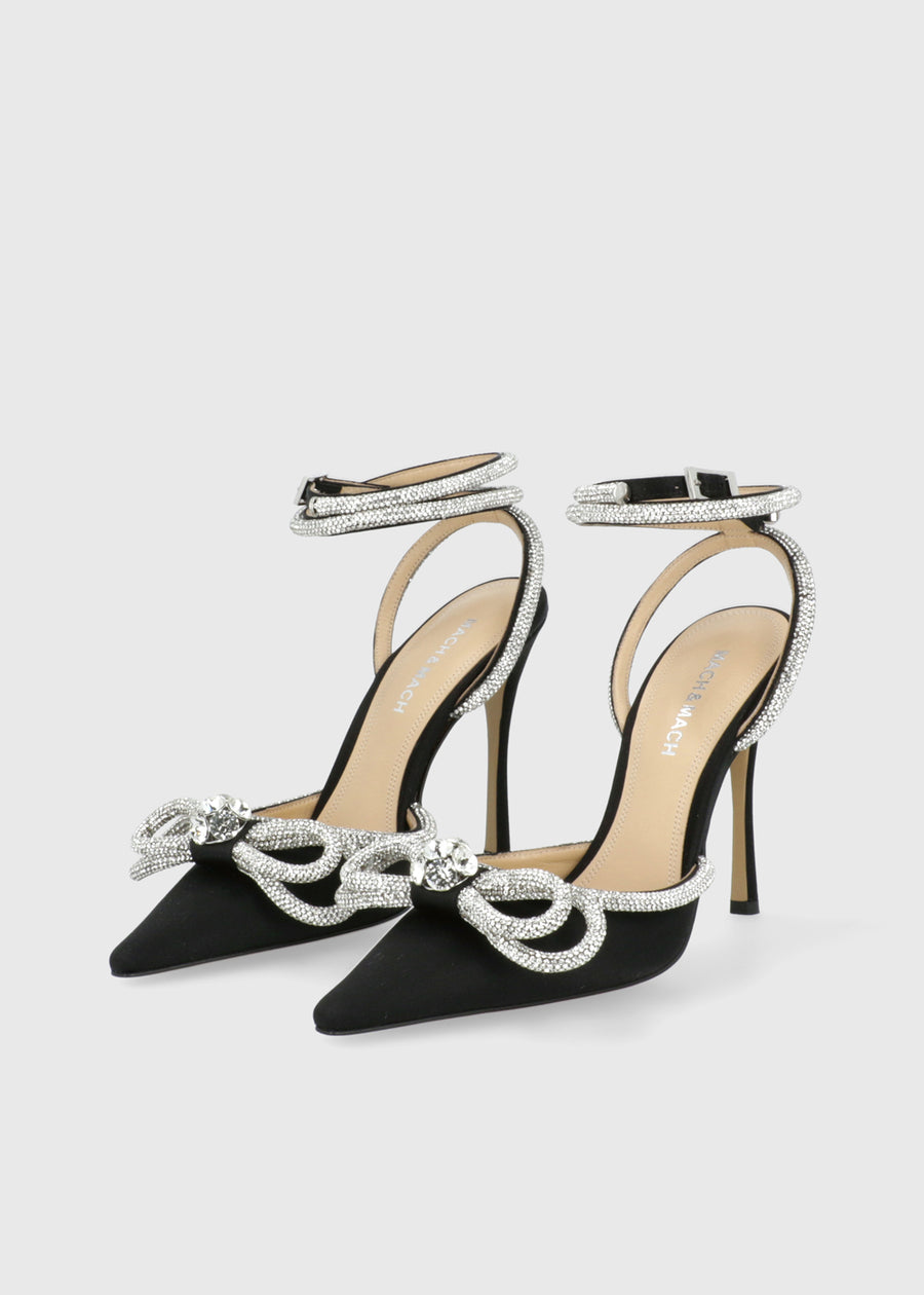 Mach & Mach Zapatillas Double Bow Crystal MYM-S0235