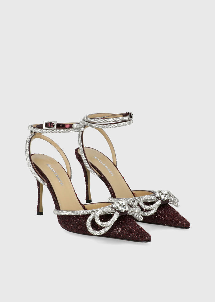 Mach & Mach Zapatillas Double Bow Crystal MYM-S0353