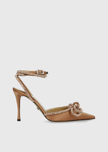 Mach & Mach Zapatillas Double Bow Crystal MYM-S0353