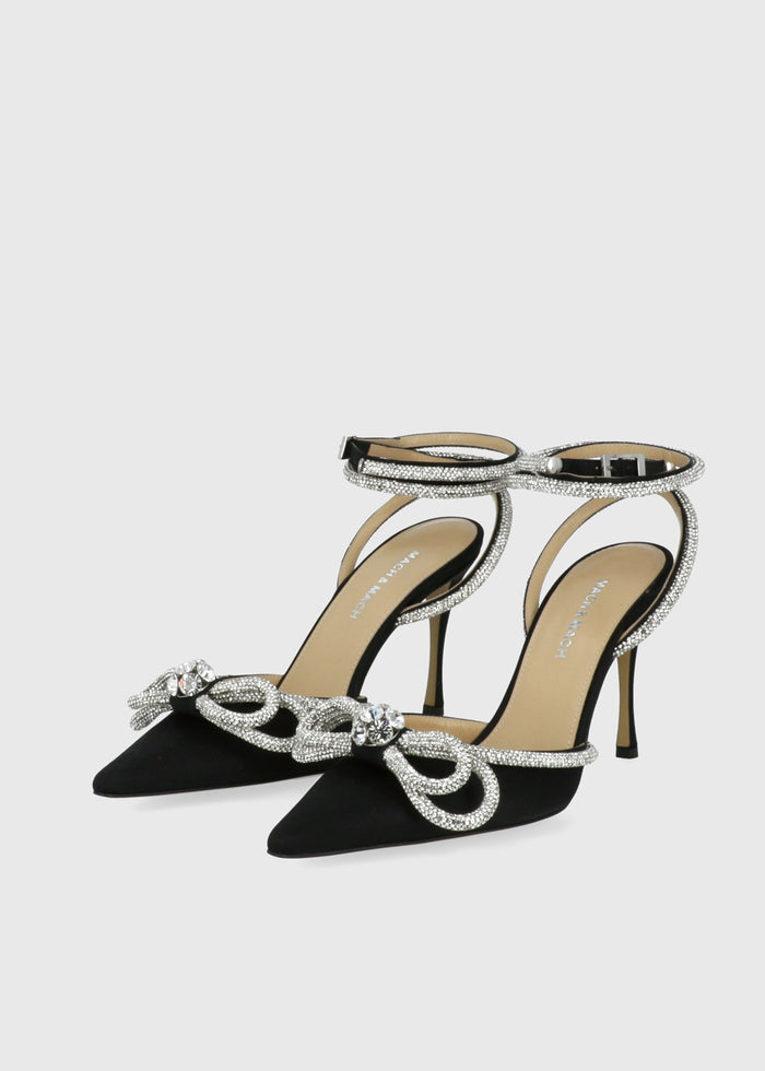 Mach & Mach Zapatillas Double Bow Crystal MYM-S0353