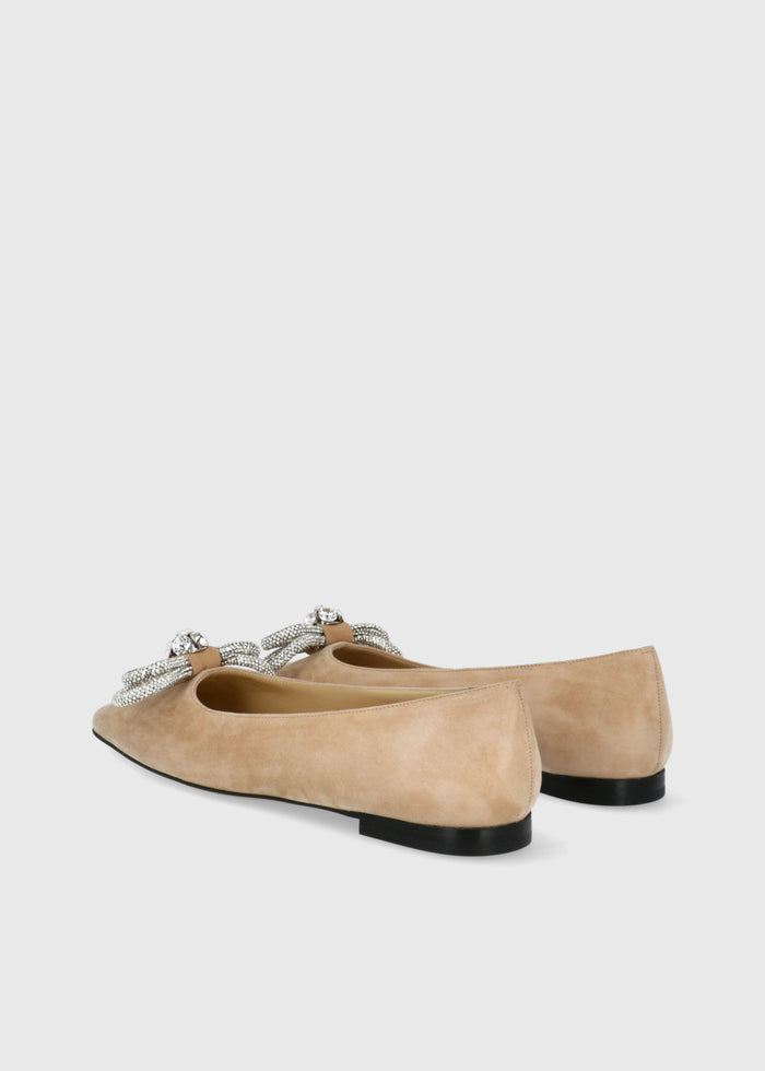 MACH & MACH Flats Double Bow Satin Flats MYM-S0945