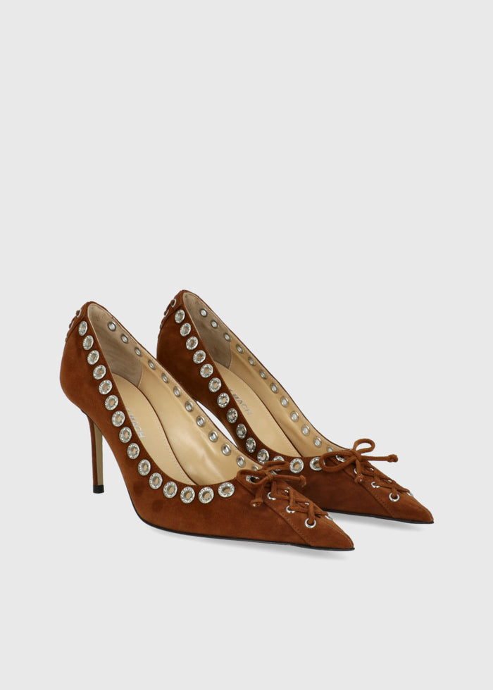 Mach & Mach Zapatillas Crystalized Corset Pointed  MYM-S0978