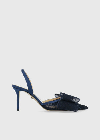 Mach & Mach Slingbacks Lace Bow MYM-S1055