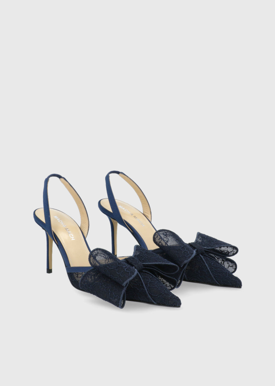 Mach & Mach Slingbacks Lace Bow MYM-S1055