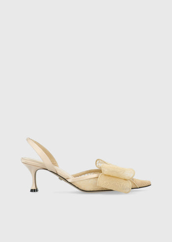 Mach & Mach Slingbacks Lace Bow MYM-S1057