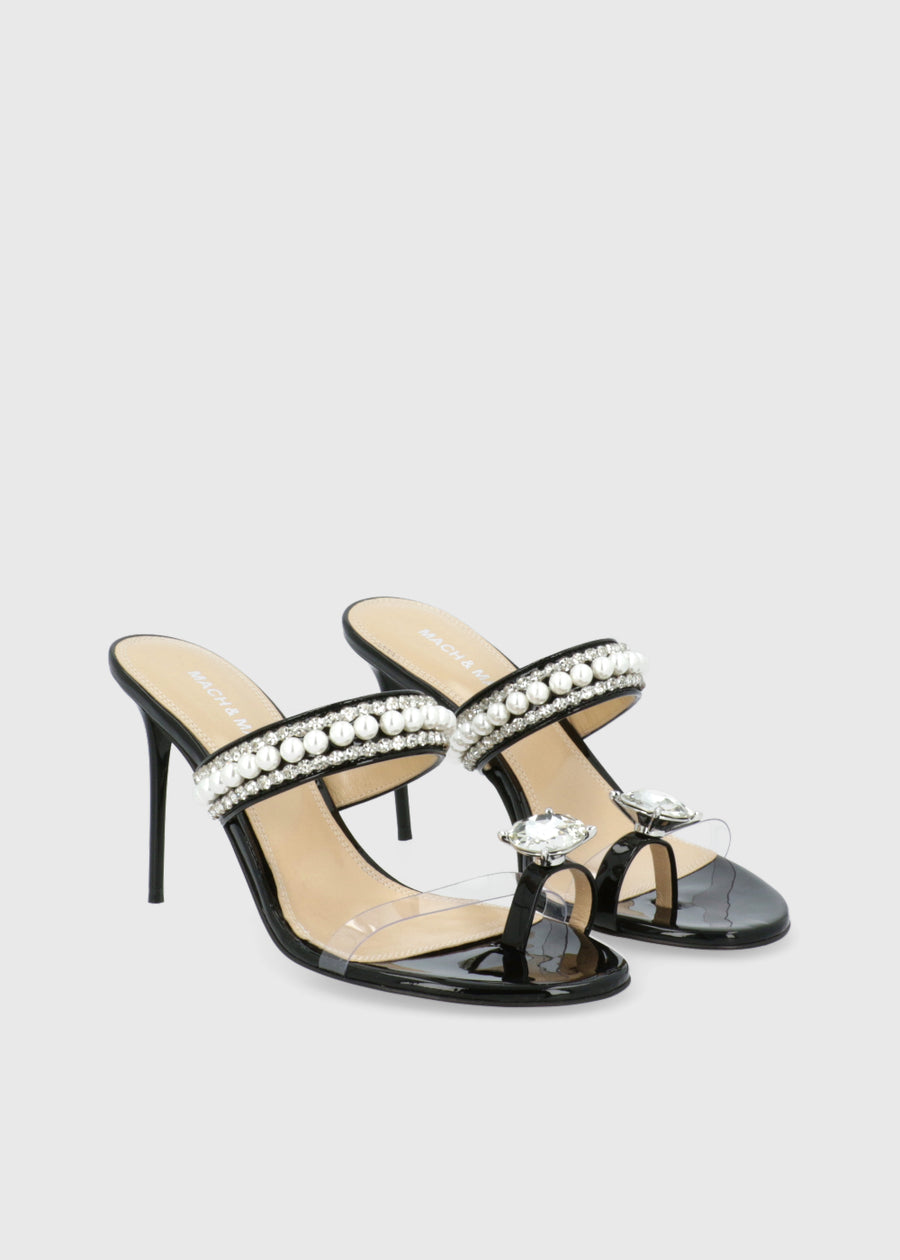 Mach & Mach Mules Diamond Of Elizabeth Ring Toe MYM-S1110