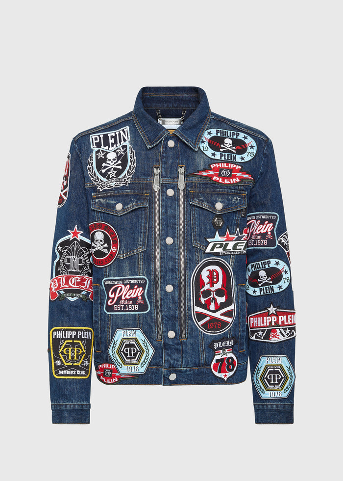 Philipp Plein Chamarra con parches PLP-MDB0649