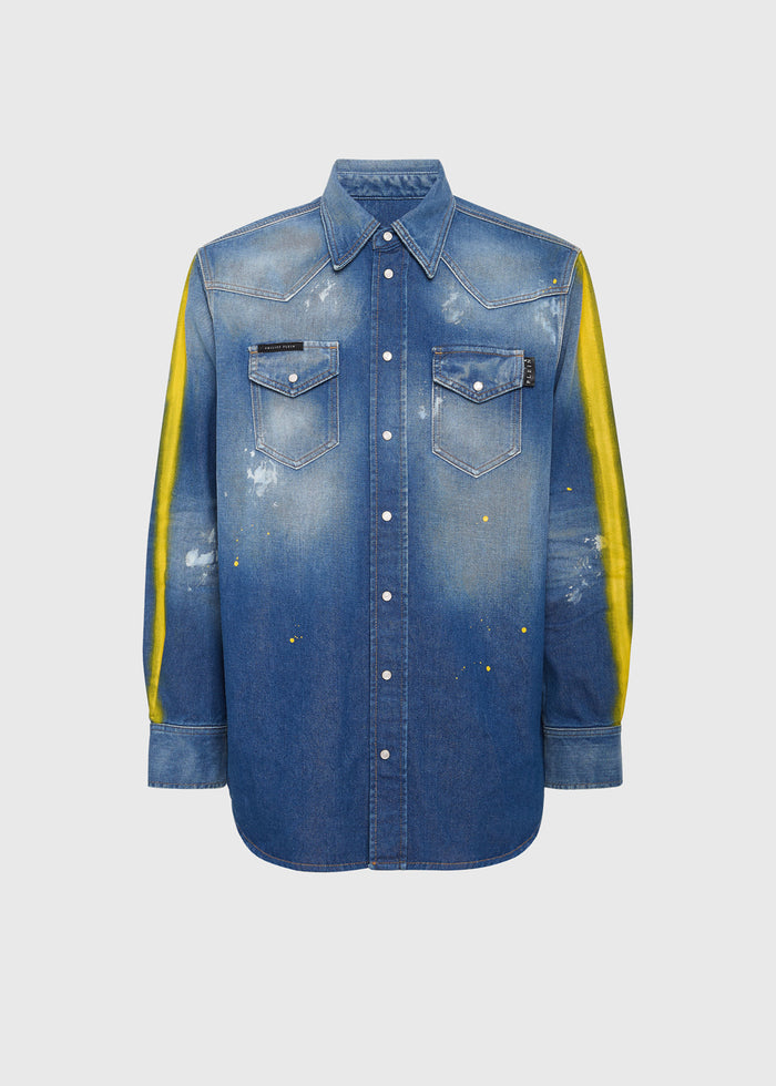 Philipp Plein Camisa denim PLP-MDP0252