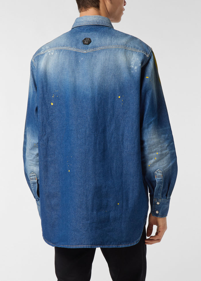 Philipp Plein Camisa denim PLP-MDP0252