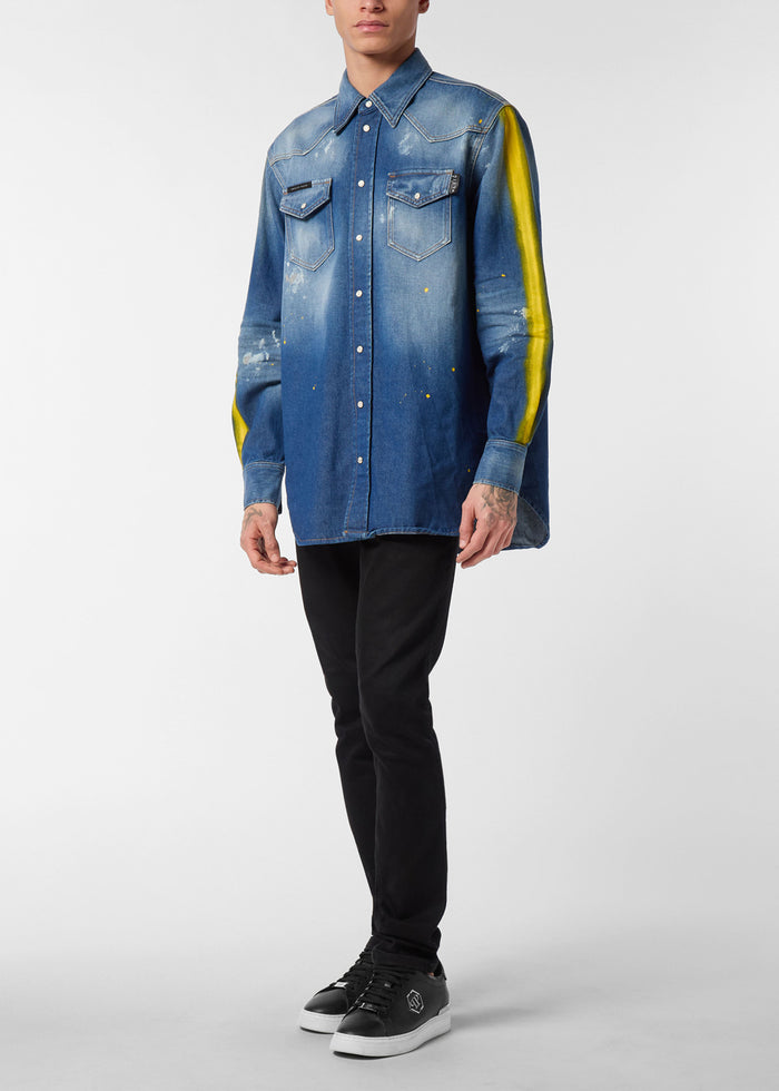 Philipp Plein Camisa denim PLP-MDP0252