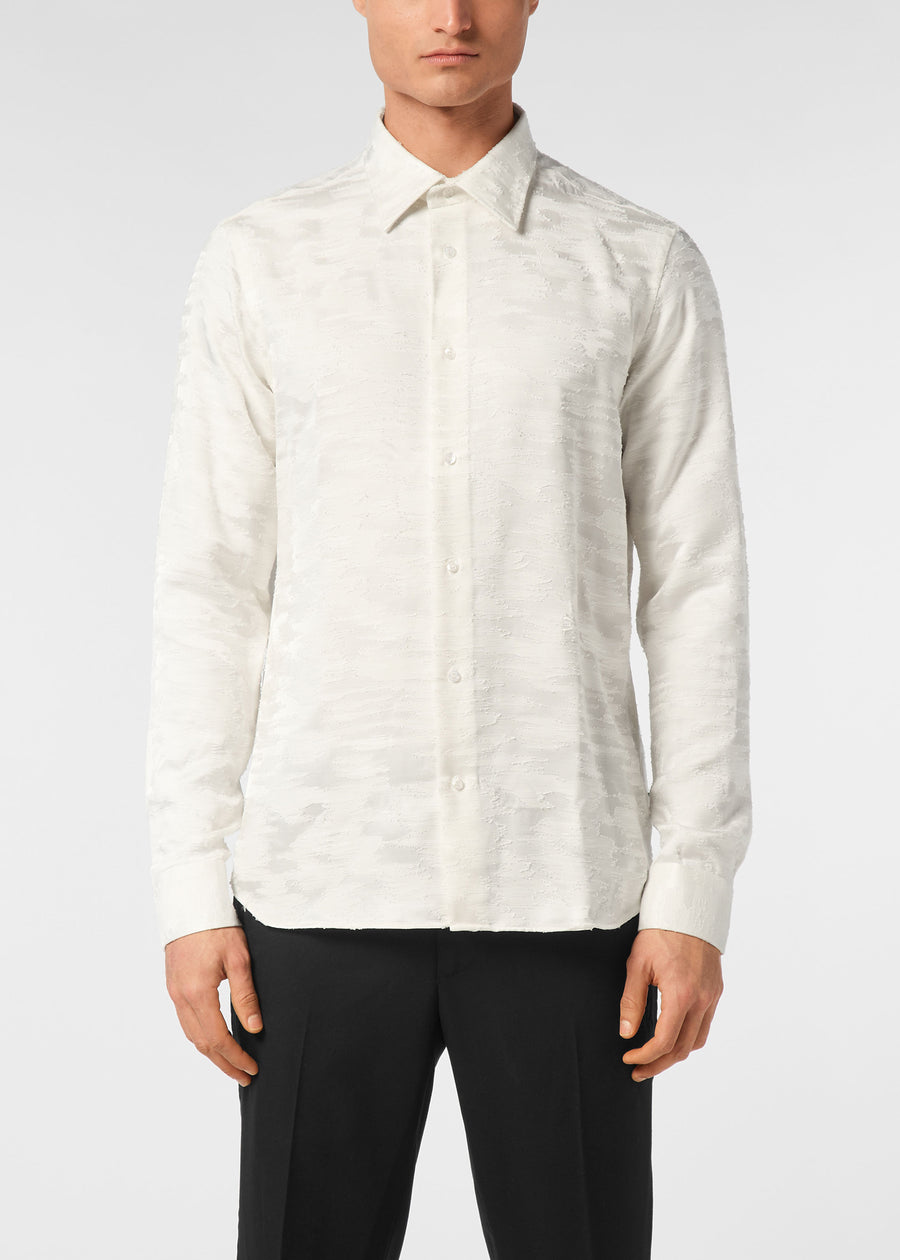 Philipp Plein Camisa Sugar Daddy Cut LS Skull&Bone PLP-MRP2344