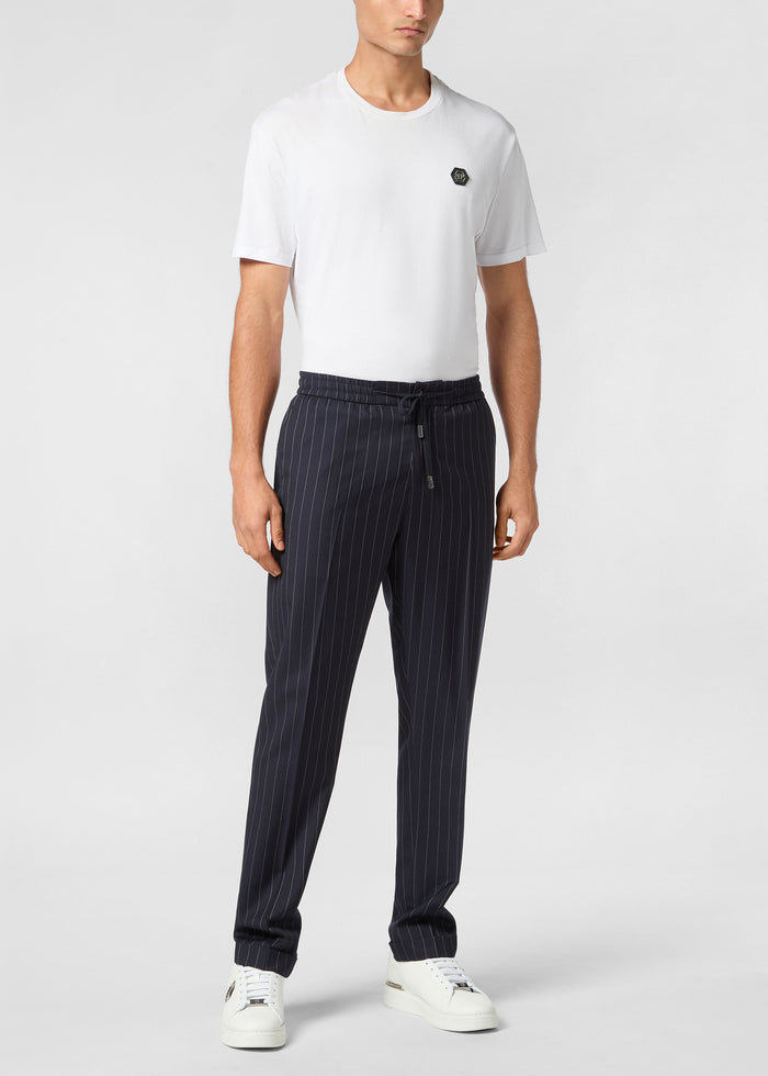 Philipp Plein Pantalon Pinstripe Jogging Trousers PLP-MRT1489