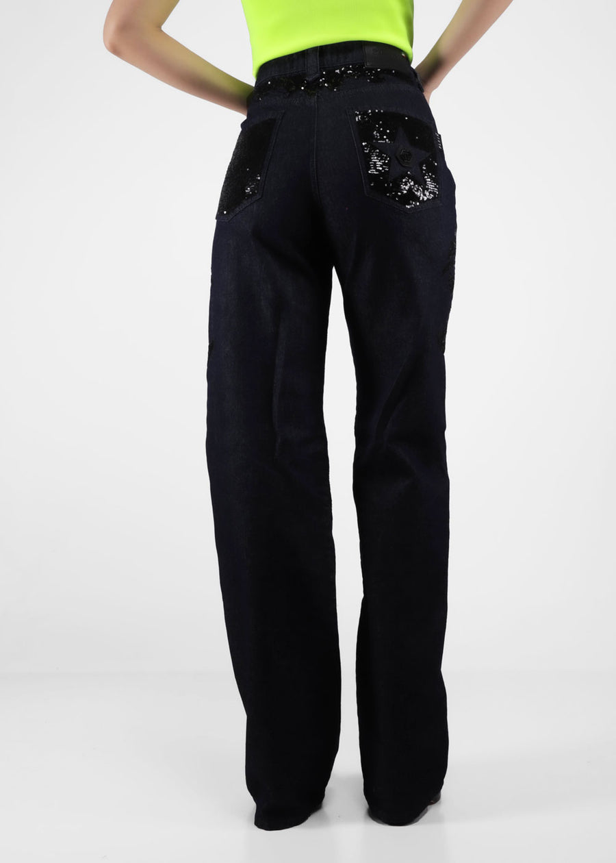 Philipp Plein Jeans con lentejuela PLP-WDT2409