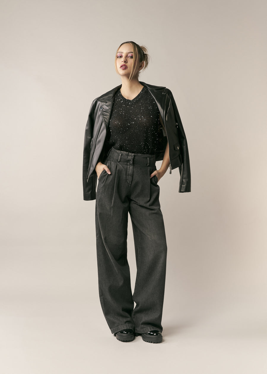 Philipp Plein  Chamarra Biker PLP-WLB1038
