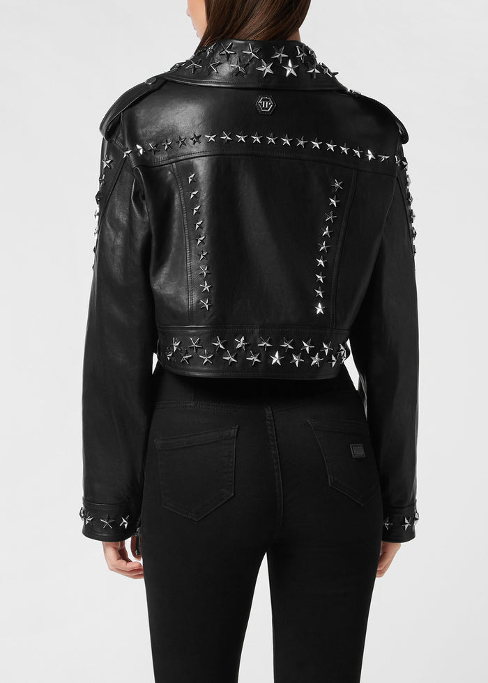 Philipp Plein Chamarra de piel PLP-WLB1169