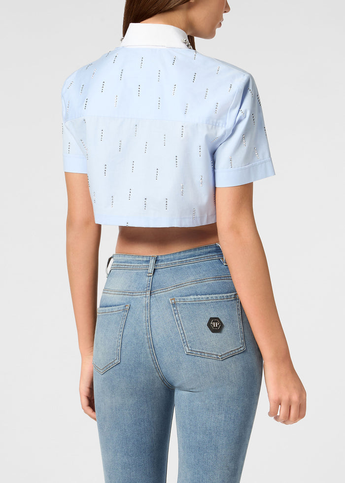 Philipp Plein Camisa crop PLP-WRP0487
