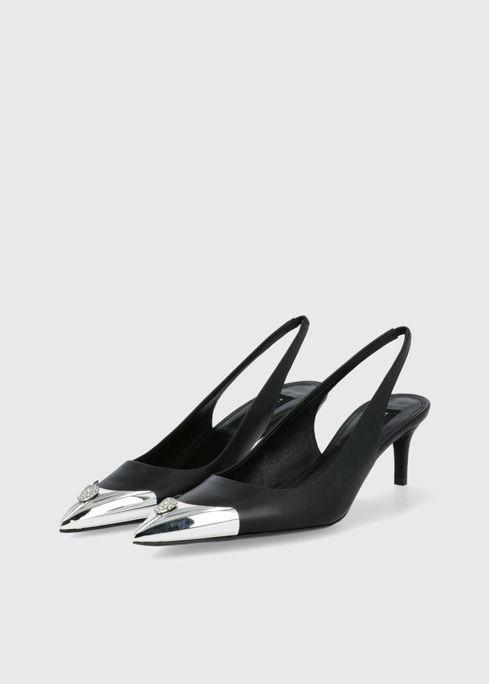 Philipp Plein Mules Slingback Skull Strass PLP-WSD0622