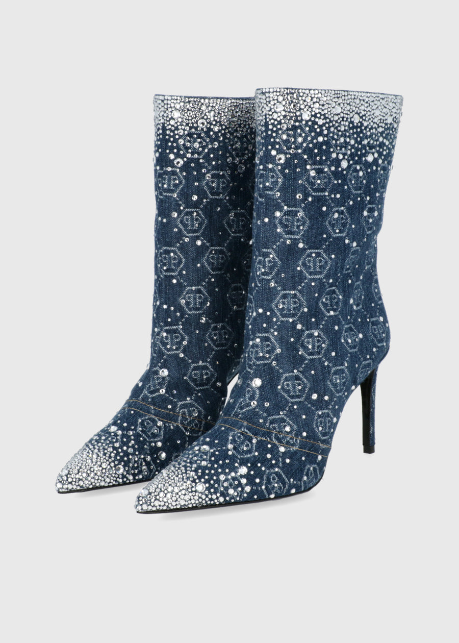 Philipp Plein Botas Altas Denim PLP-WSE0992