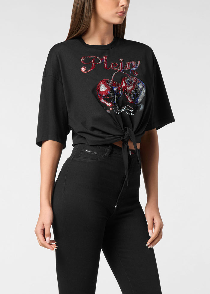 PHILIPP PLEIN T-Shirt crop estampada PLP-WTK3664