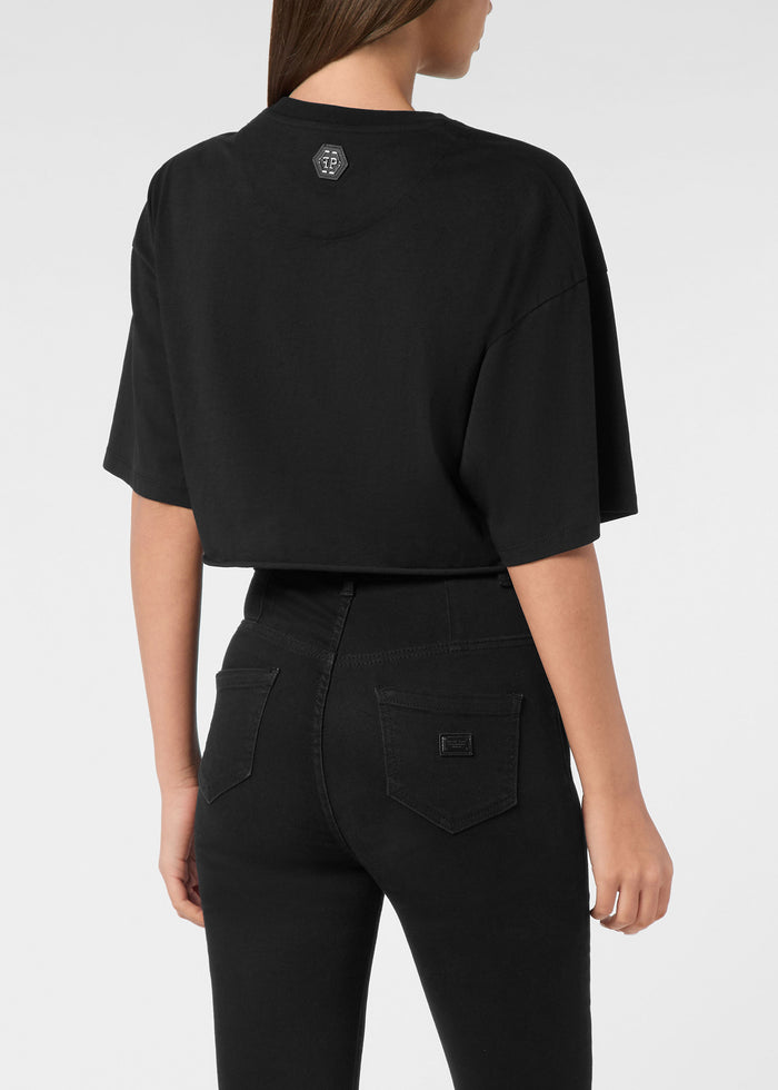 PHILIPP PLEIN T-Shirt crop estampada PLP-WTK3664