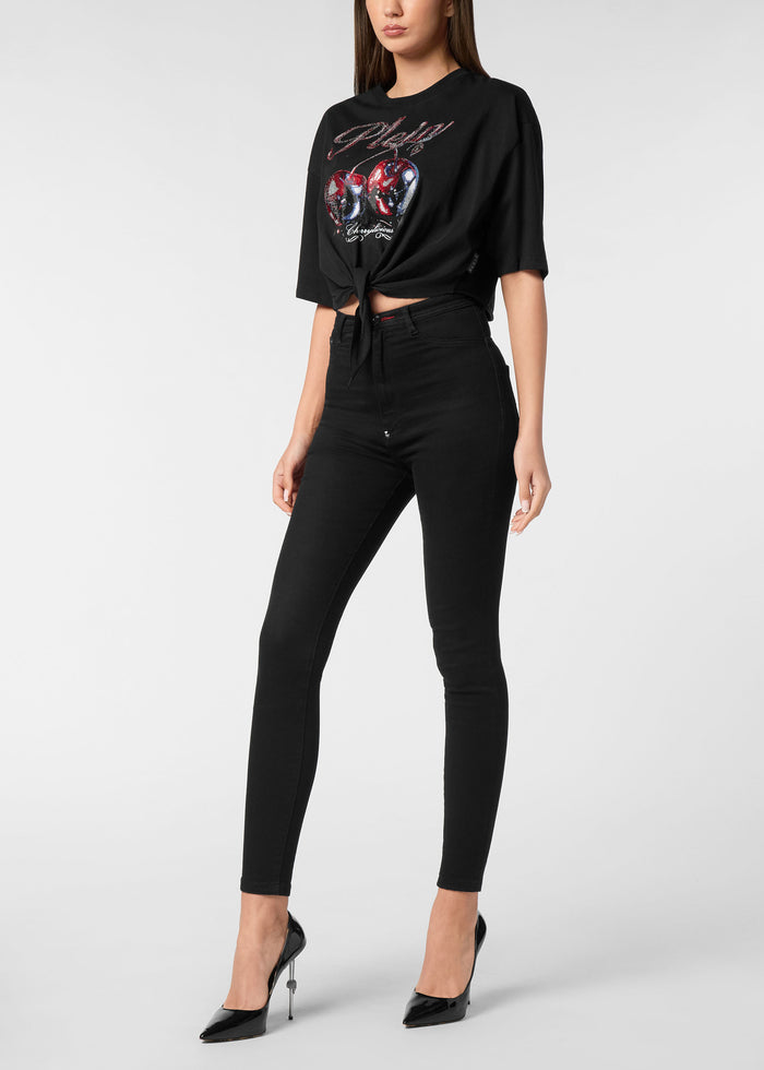 PHILIPP PLEIN T-Shirt crop estampada PLP-WTK3664