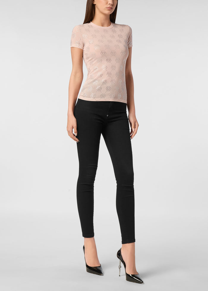Philipp Plein T-Shirt con cristales PLP-WTK3702