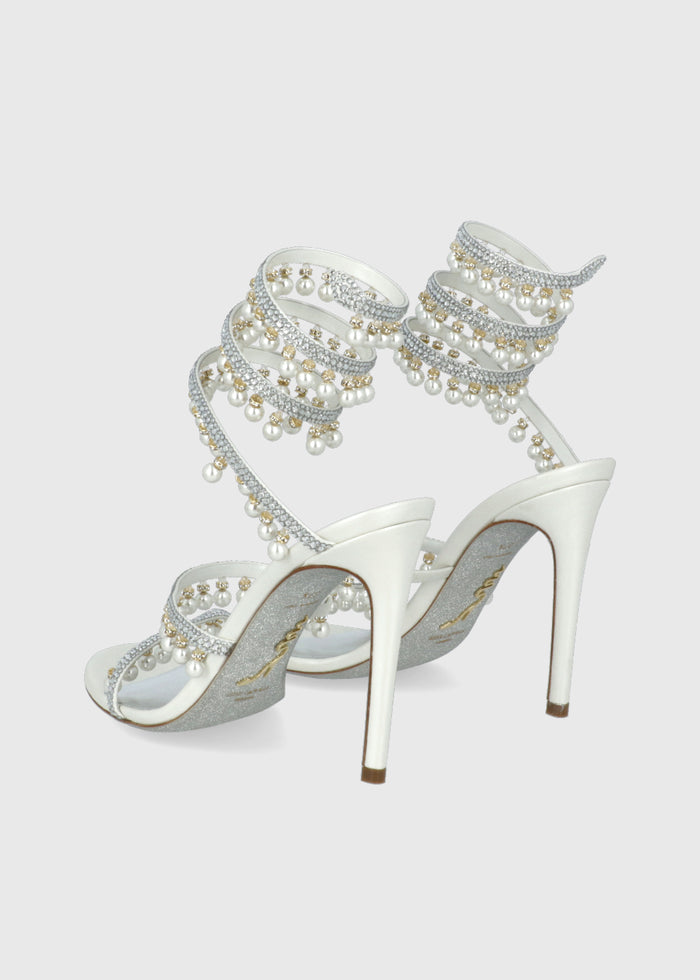 René Caovilla Sandalia alta Chandelier Pearl RNC-12380