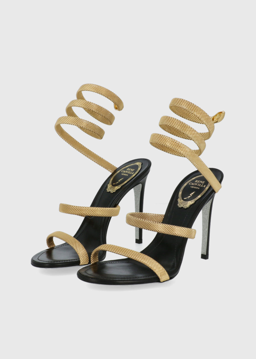 René Caovilla Sandalia Alta Trgold Cleo RNC-12383